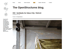 Tablet Screenshot of blog.openstructures.net
